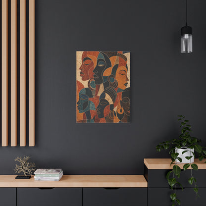 Abstract African Faces Composition Wall Art & Canvas Print