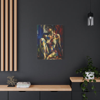 Expressionist Nude Color Field Wall Art & Canvas Print