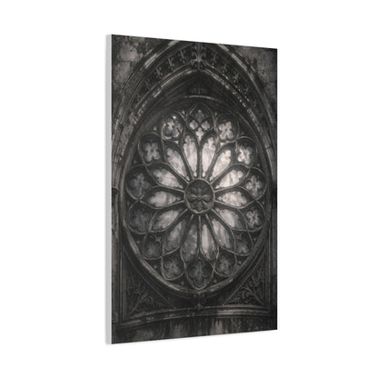 Gothic Rose Window Stone Wall Art & Canvas Print
