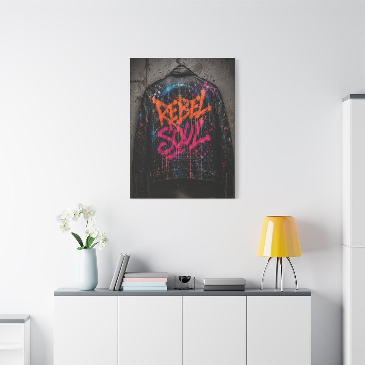 Rebel Soul Leather Graffiti Street Wall Art & Canvas Print