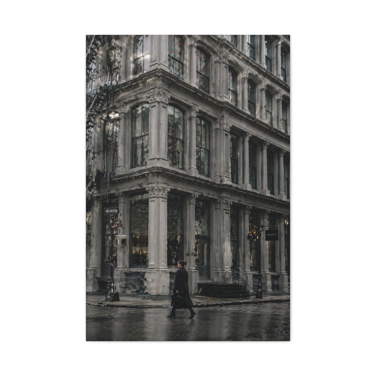 SoHo Cast Iron Corner Study Wall Art & Canvas Print