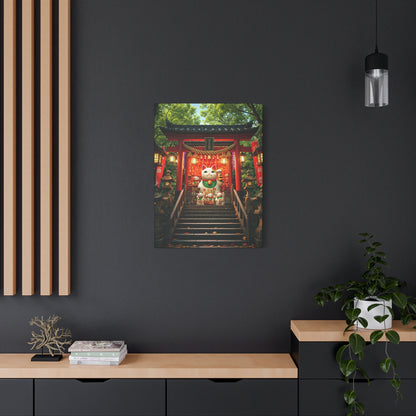 Fortune Cat Shrine Wall Art & Canvas Prints