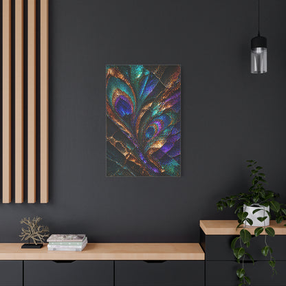 Abstract Peacock Ore Crystal Wall Art & Canvas Print
