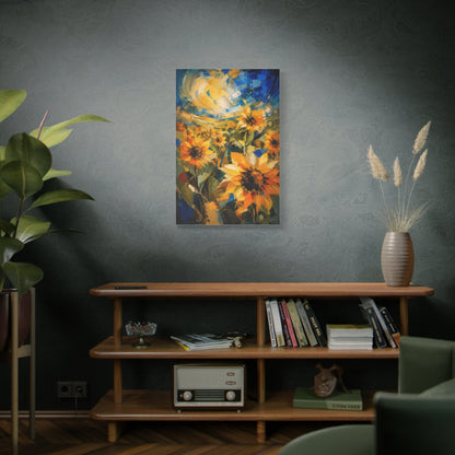 Abstract Expressionist Sunflower Field Wall Art & Canvas Print