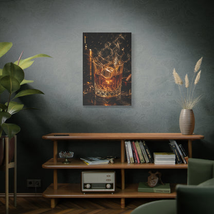 Whiskey Splash Crystal Tumbler Wall Art & Canvas Print