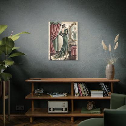 Vintage Fashion Atelier Illustration Wall Art & Canvas Print