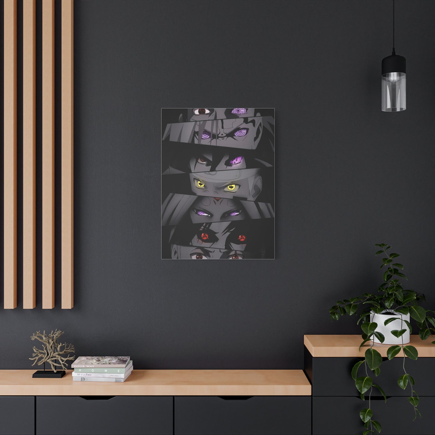 Naruto Legendary Shinobi Eyes Dark Poster Wall Art & Canvas Print