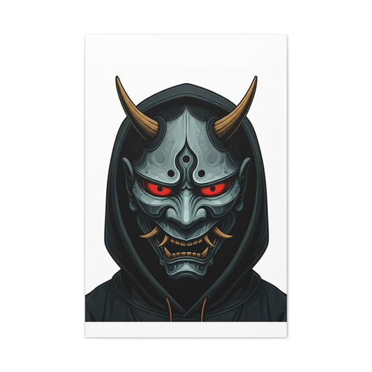 Hooded Demon Mask Wall Art & Canvas Prints