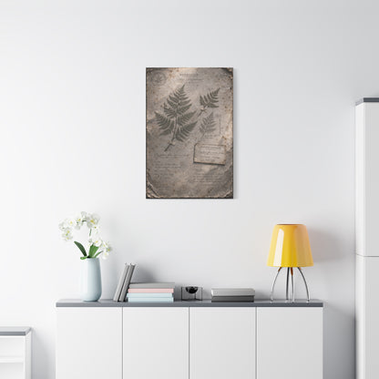 Antique Fern Herbarium Archive Wall Art & Canvas Print