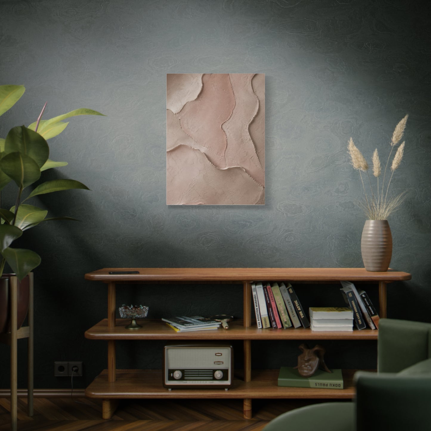 Wabi-Sabi Pink Blush Plaster Texture Wall Art & Canvas Print