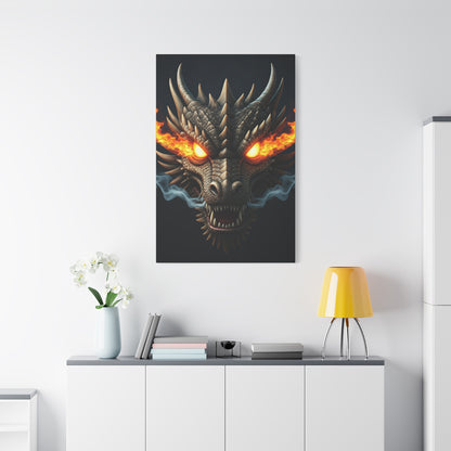 Flamebound Dragon Fury Wall Art & Canvas Print