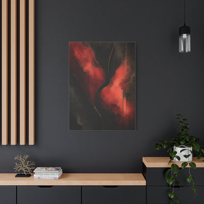 Red and Black Luxury Abstract Flow Wall Art & Canvas Print