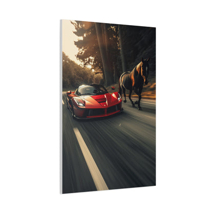 LaFerrari & Stallion Motion Power Wall Art & Canvas Print