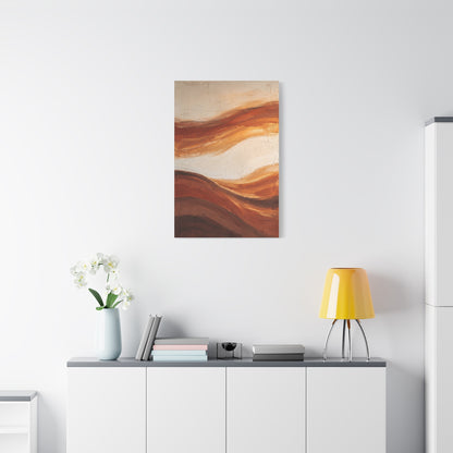 Terracotta Flow Minimal Abstract Wall Art & Canvas Print