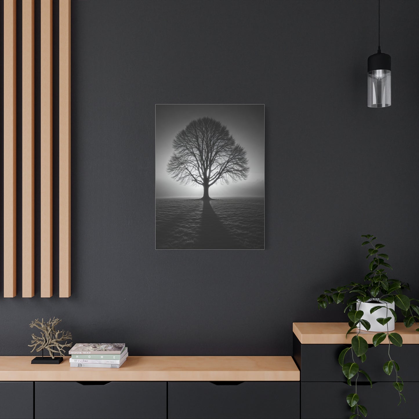 Lone Tree Silhouette Dawn Wall Art & Canvas Prints