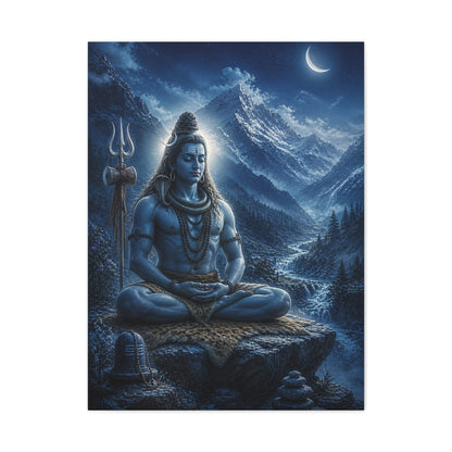 Shiva Himalayan Meditation Wall Art & Canvas Print
