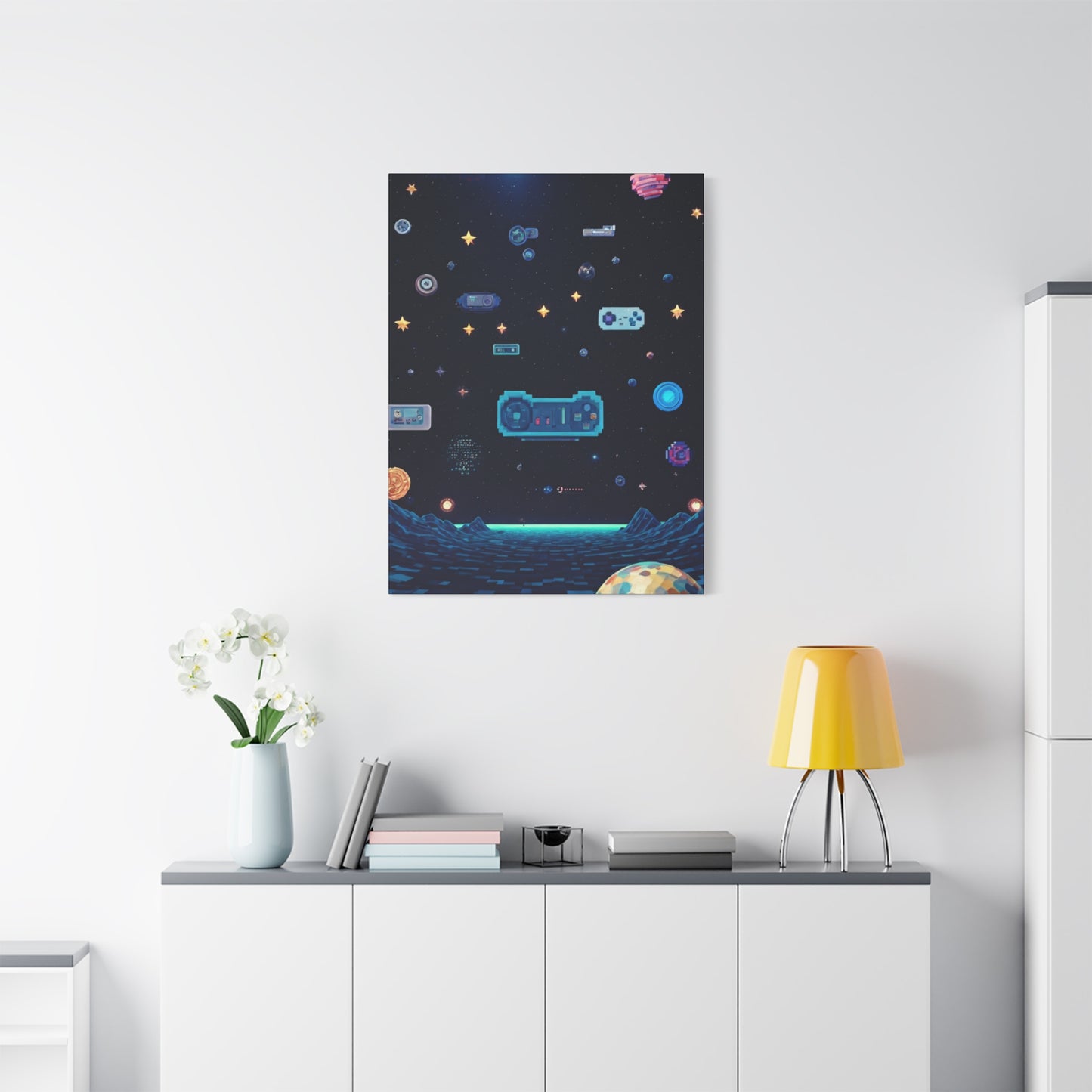Pixel Space Arcade Wall Art & Canvas Prints