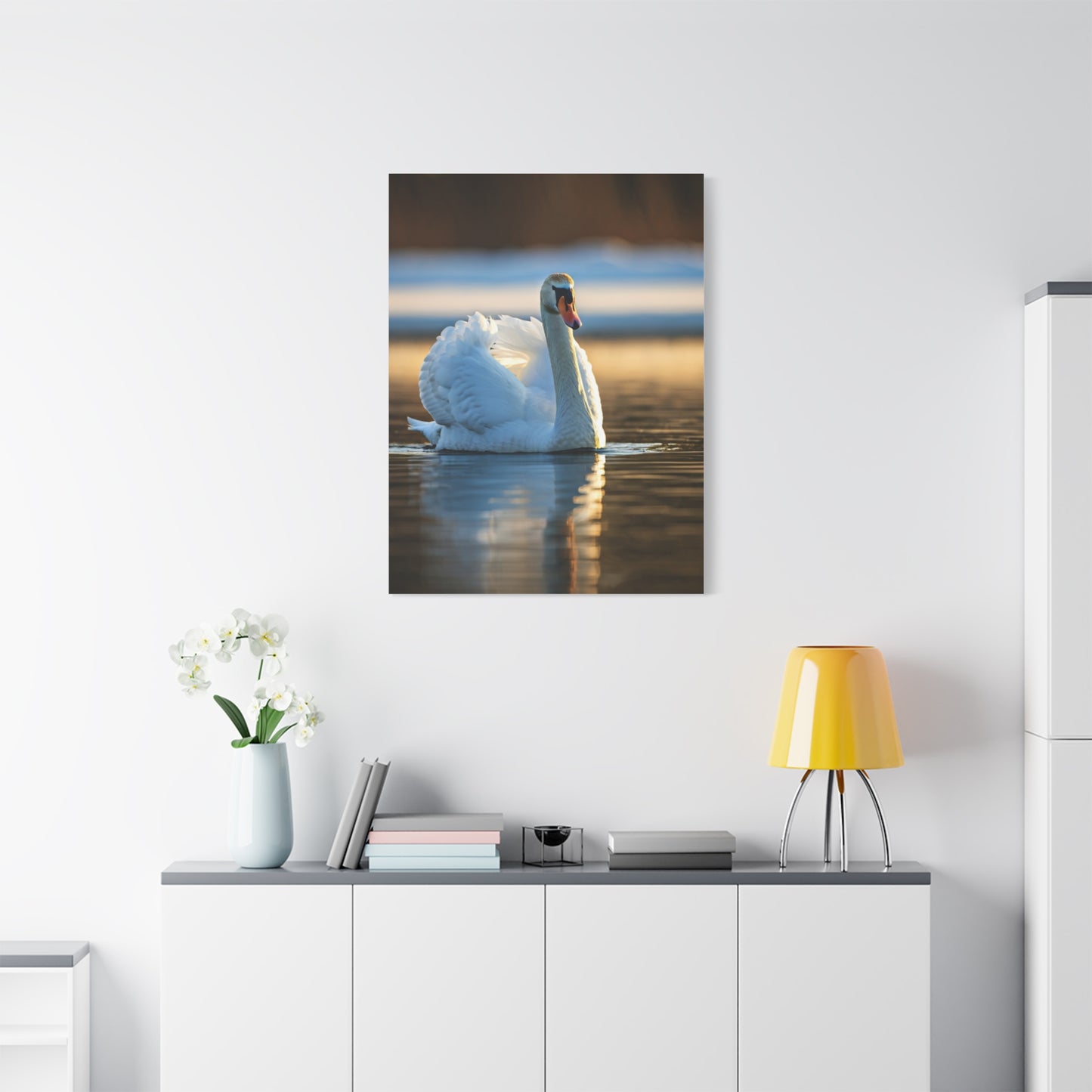 Swan on Still Water Wall Art & Canvas Prints
