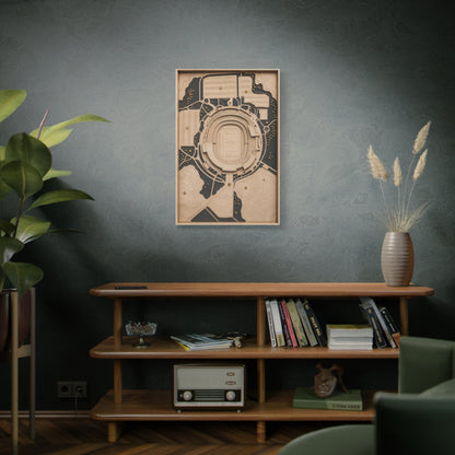 Topographic Stadium Map Sports Wall Art & Canvas Print