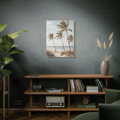 Coastal Palm Breeze Minimal Trees Wall Art & Canvas Print