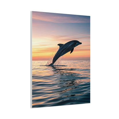 Dolphin at Sunset wall art & canvas prints