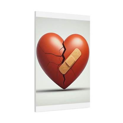 Patched Heart Wall Art & Canvas Prints