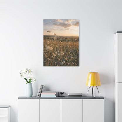 Golden Wildflower Meadow Wall Art & Canvas Print