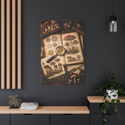 Cabinet-of-Curiosities Mushroom Study Wall Art & Canvas Print