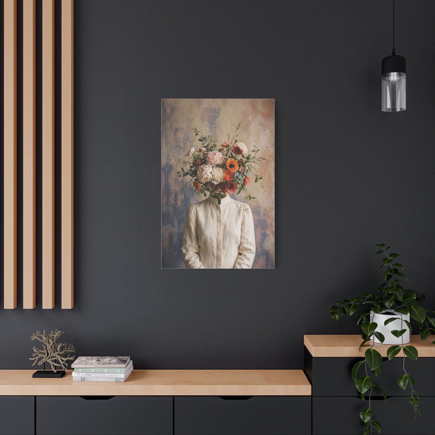Surreal Botanical Head Portrait Wall Art & Canvas Print