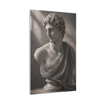 Classical Marble Bust Draped Wall Art & Canvas Print
