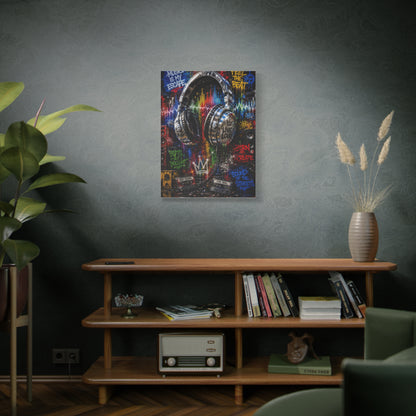 Graffiti Headphones Music Street Wall Art & Canvas Print