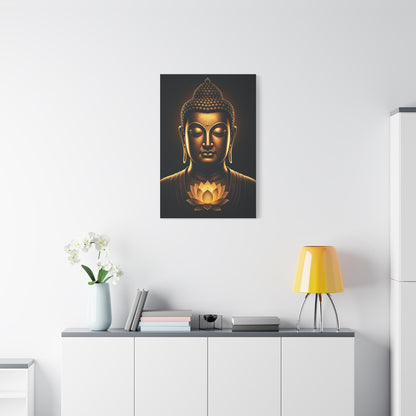Shadowed Golden Buddha Elegance Wall Art & Canvas Prints