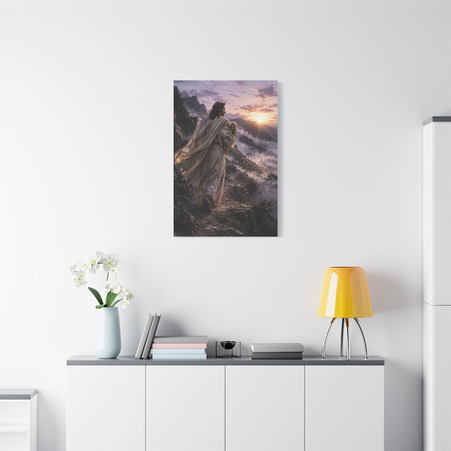 The Good Shepherd Mountain Path Wall Art & Canvas Print