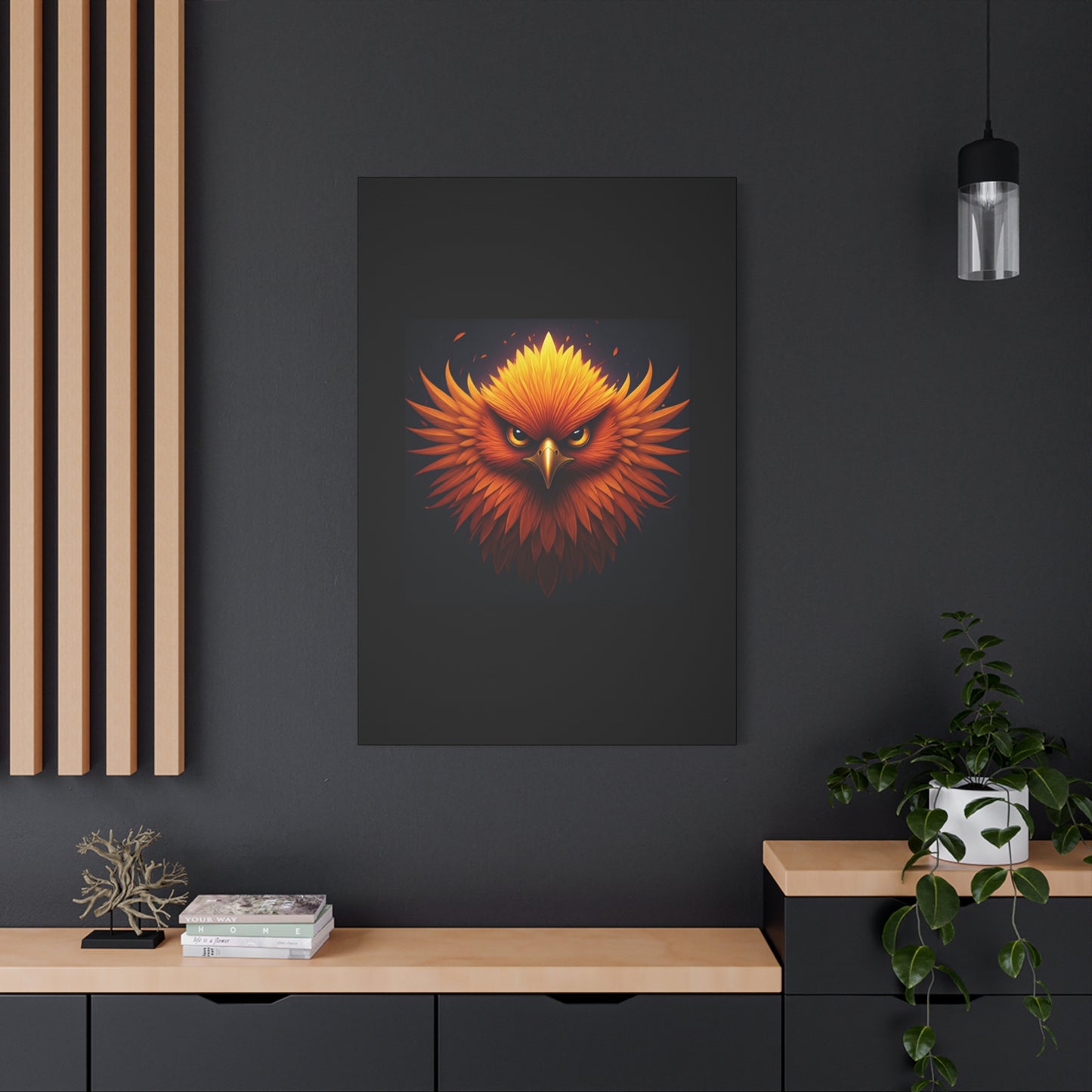 Ember Crown Phoenix Wall Art & Canvas Print