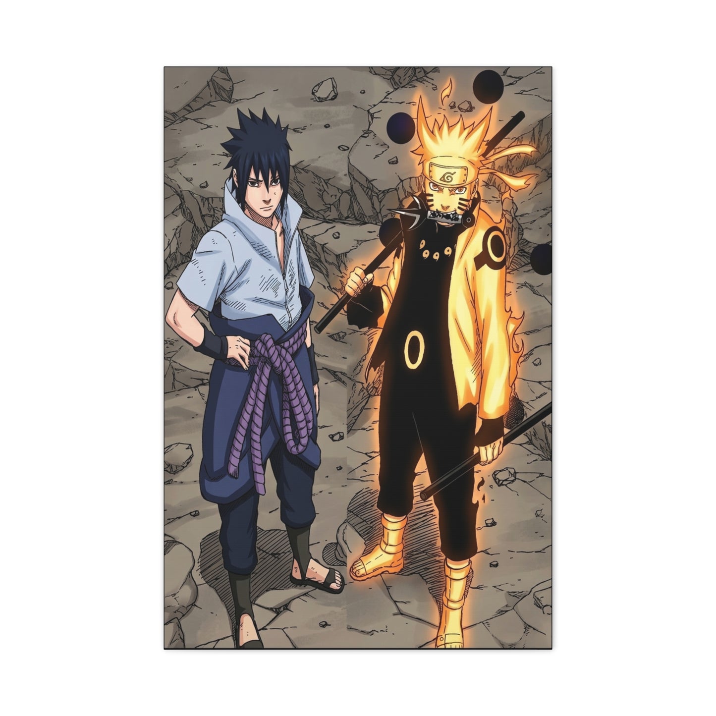 Naruto & Sasuke Six Paths Poster Wall Art & Canvas Print
