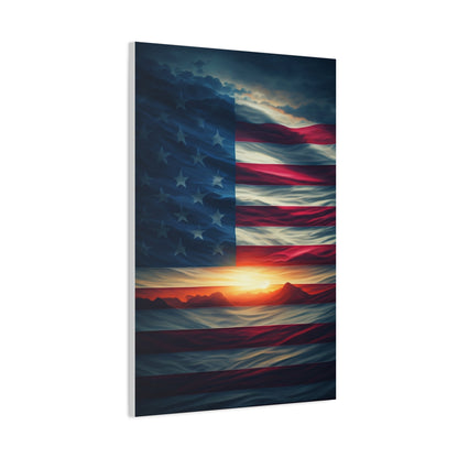 Stars and Stripes Dawn Reflection Wall Art & Canvas Prints