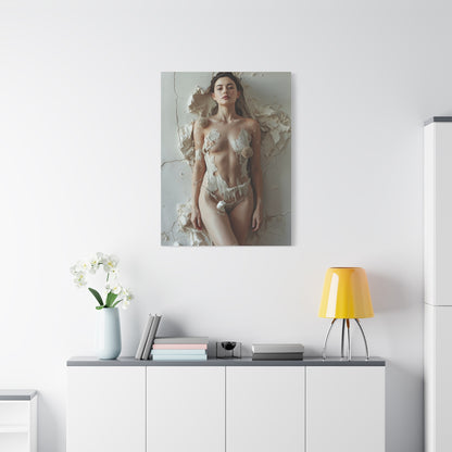 Textured Plaster Figure Composition Wall Art & Canvas Print