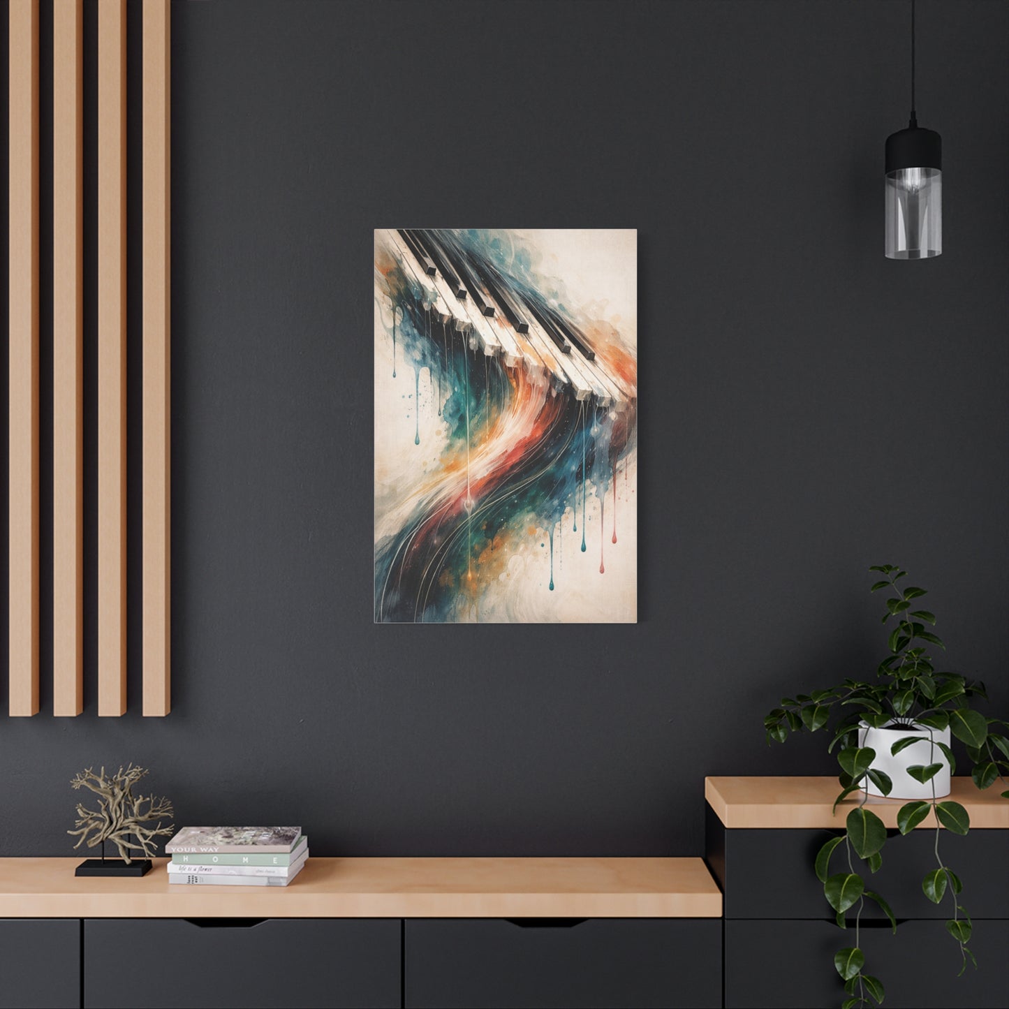 Abstract Piano Wave Flow Wall Art & Canvas Print