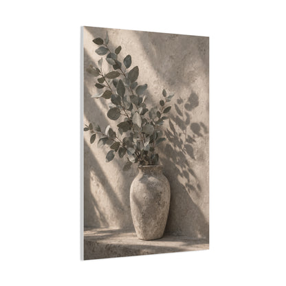 Eucalyptus Shadow Still Life Wall Art & Canvas Print