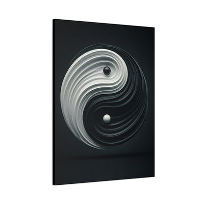 Monochrome Yin Yang Energy Wall Art & Canvas Prints