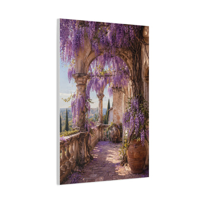 Wisteria Stone Terrace Garden Wall Art & Canvas Print