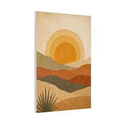 Boho Desert Sun Layers Abstract Wall Art & Canvas Print