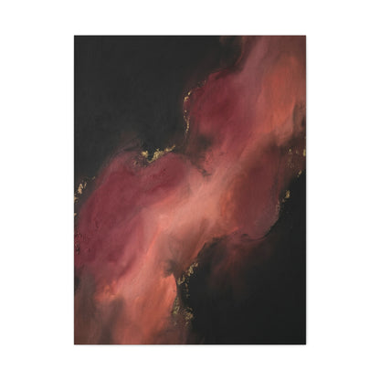 Red and Black Smoky Luxury Abstract Wall Art & Canvas Print