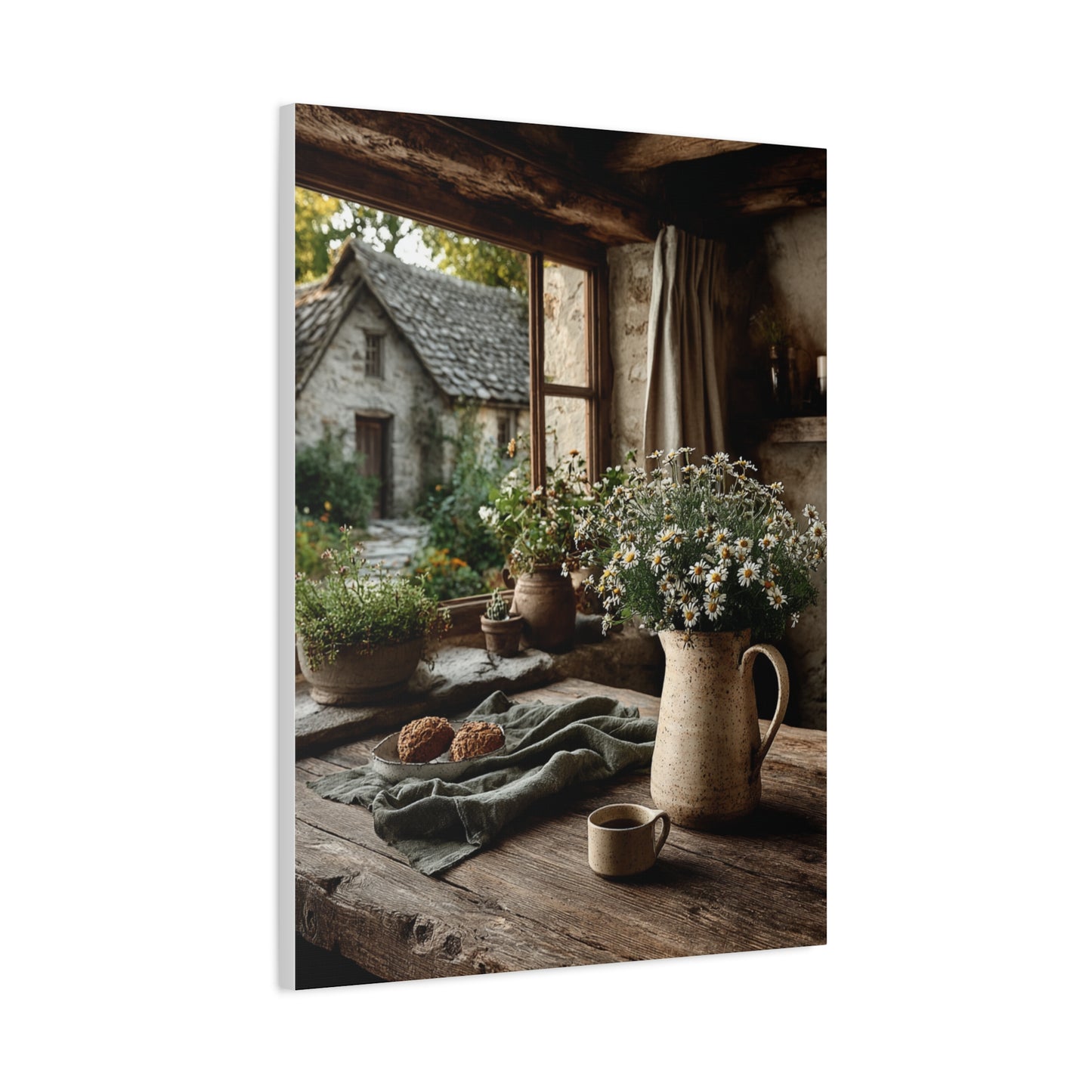 Rustic Farmhouse Window Still Life Wall Art & Canvas Print