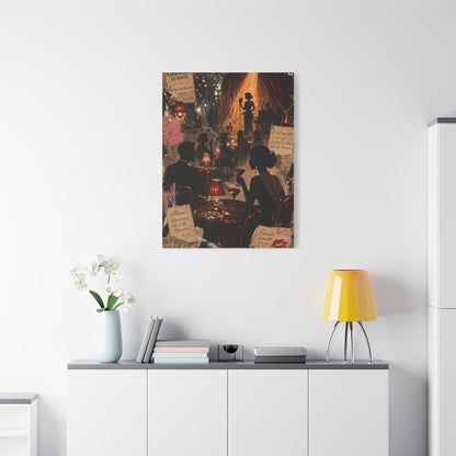 Cabaret Night Collage Scene Wall Art & Canvas Print