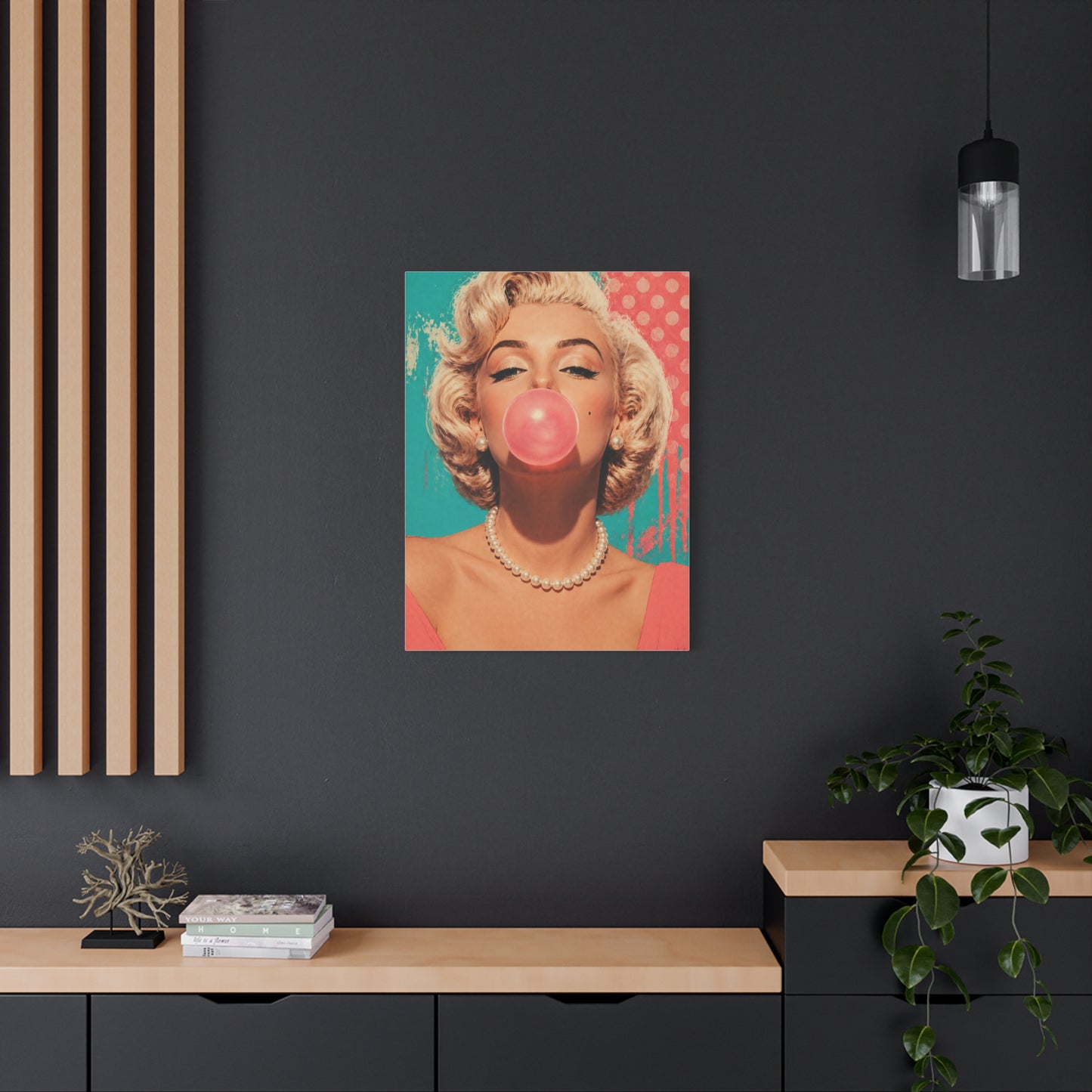Retro Pop Glam Bubble Portrait Wall Art & Canvas Print