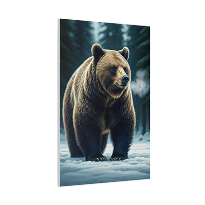 Snowy Landscape Grizzly Bear Wall Art & Canvas Prints