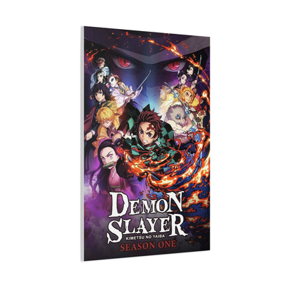 Demon Slayer: Kimetsu no Yaiba Season 1 Poster Wall Art & Canvas Print