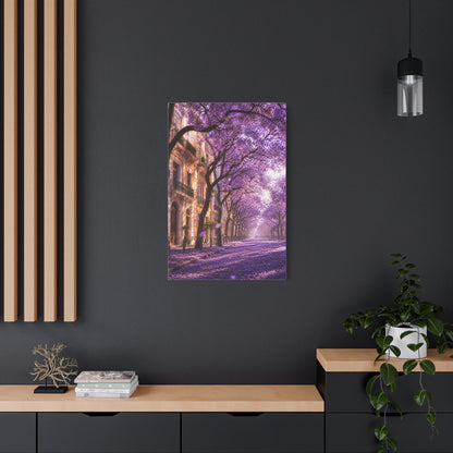 Jacaranda Blossom Boulevard Wall Art & Canvas Print