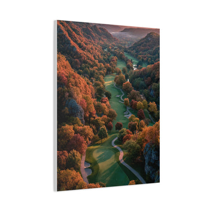 Autumn Valley Golf Course Aerial Wall Art & Canvas Print